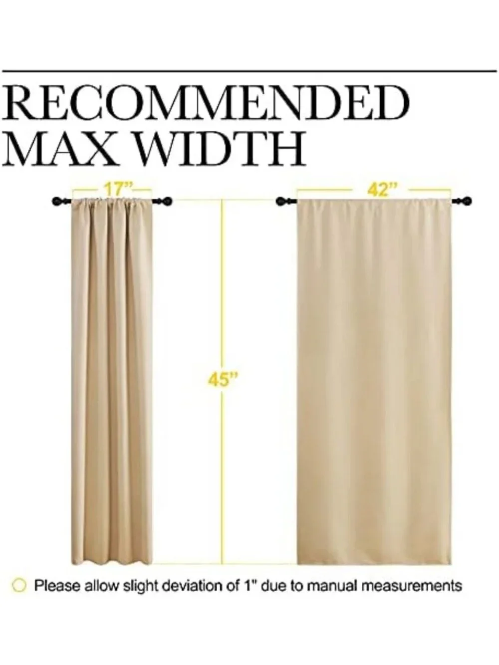 Blackout Thermal Insulated Curtains - Noise Reducing Room Darkening Drapes, Set